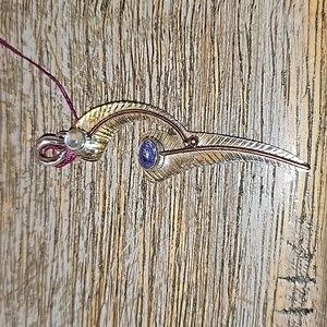 Sterling Silver Double feather 🪶 pendant